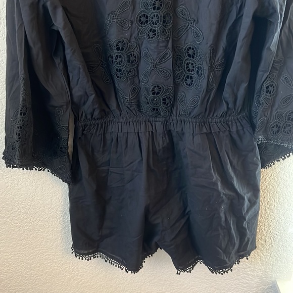 RAMY BROOK DIA 100%COTTON LONG SLEEVE ROMPER black - Picture 11 of 13
